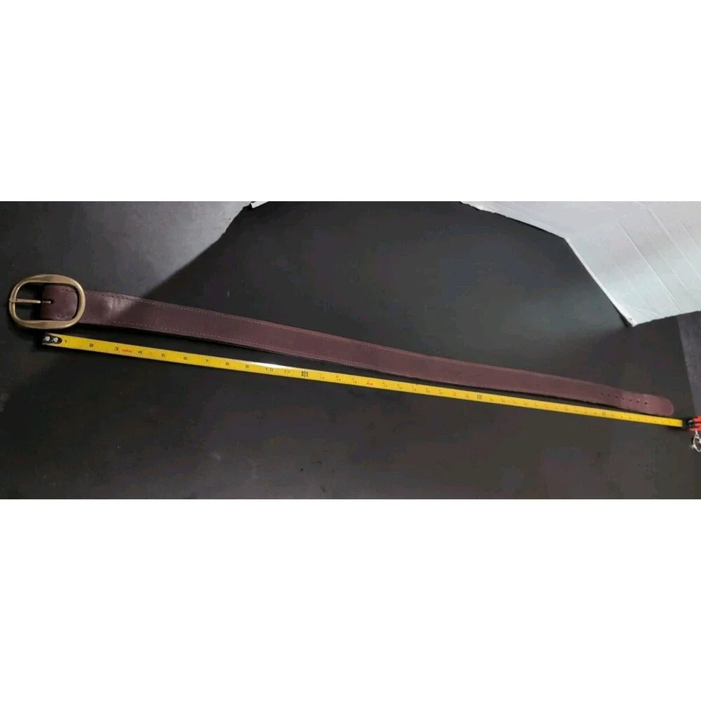 VINTAGE CABELA'S BROWN THICK COWHIDE LEATHER BELT SIZE 38   USA